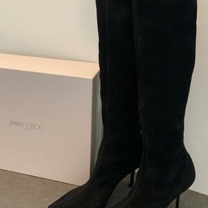 Jimmy Choo Black Suede Boots